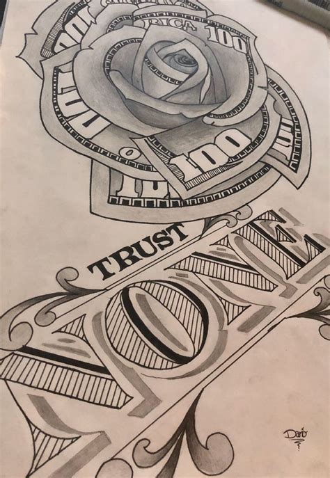 100 Dollar Bill Tattoo Designs
