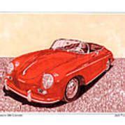 1956 Porsche 356 Cabriolet Painting By Jack Pumphrey Fine Art America