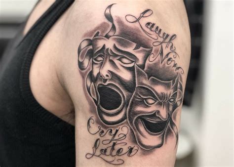 2 Faces Tattoo Design