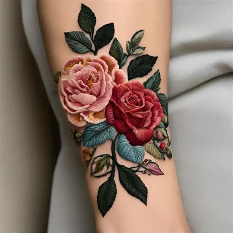 20 Stunning Embroidery Tattoos You Ll Instantly Love