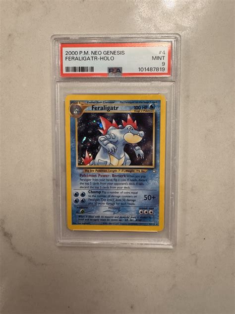 2000 Pokemon Neo Genesis Holo Feraligatr 4 Psa 9 Ebay