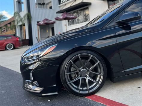 2019 Hyundai Sonata With 18X9 5 35 Avid1 Sl02 And 225 40R18 Waterfall Eco Dynamic And Coilovers Custom Offsets