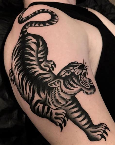 21 Traditional Tiger Tattoo Ideas Designs Traditional Tiger Tattoo