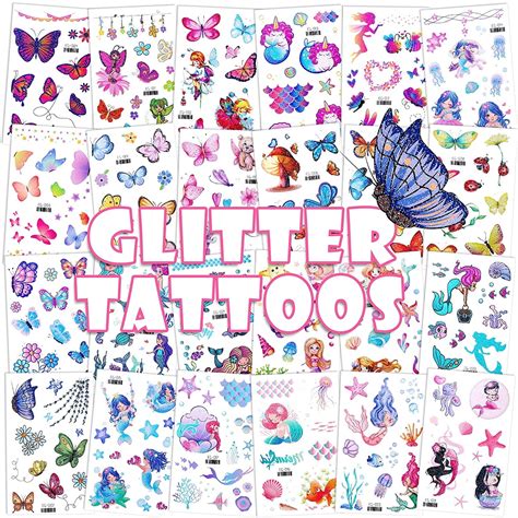 24 Sheets Glitter Temporary Tattoos For Kids Philippines Ubuy