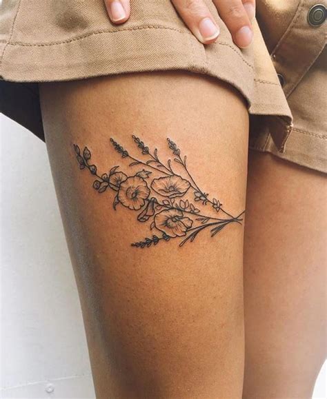 30 Attractive Small Thigh Tattoos Ideas To Try Front Thigh Tattoos