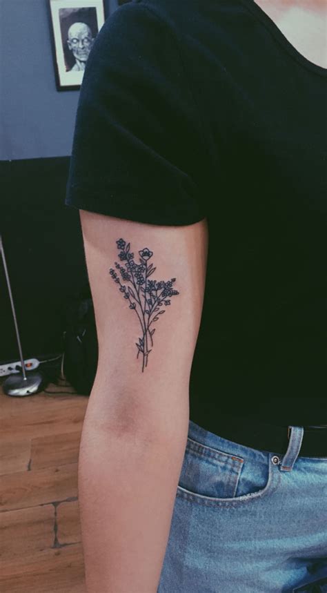 30 Beautiful Flower Tattoo Ideas Mixed Flower Bicep Tattoo I Take