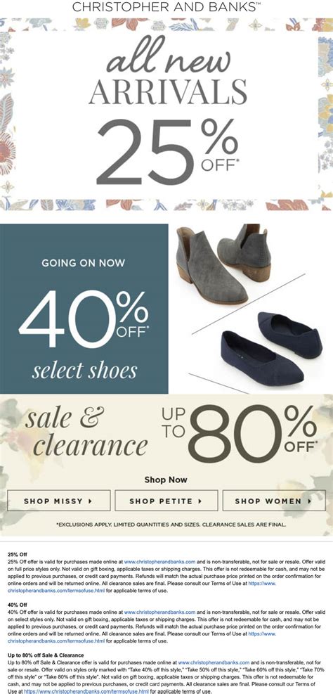 50% Off Christopher And Banks Coupons & Promo Codes - April