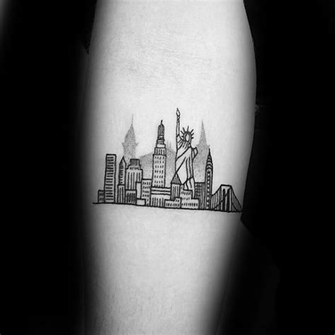 60 Cool New York Skyline Tattoo Designs For Men 60 Cool New York Skyline Tattoo Designs For Men
