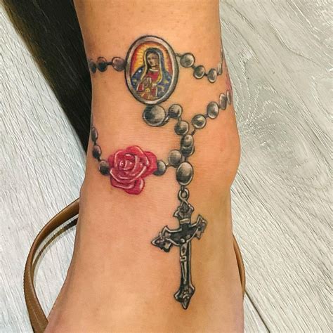 65 Stunning Rosary Tattoos Designs To Try On Your Ankle Psycho Tats 65 Stunning Rosary Tattoos Designs To Try On Your Ankle Psycho Tats
