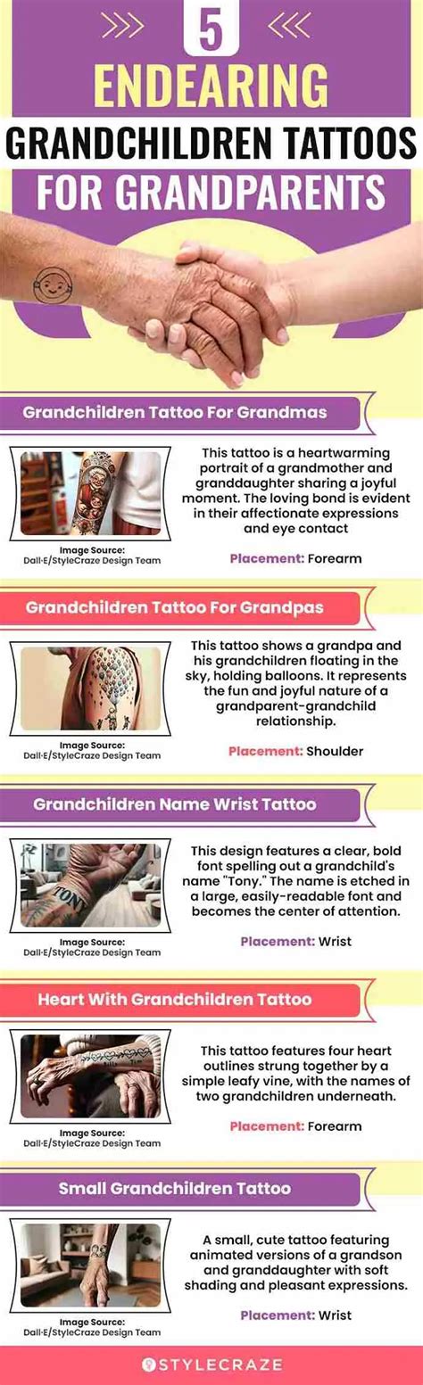 8 Best Grandchildren Tattoo Ideas For Grandparents