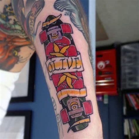 A Memorial Skateboard Tattoo
