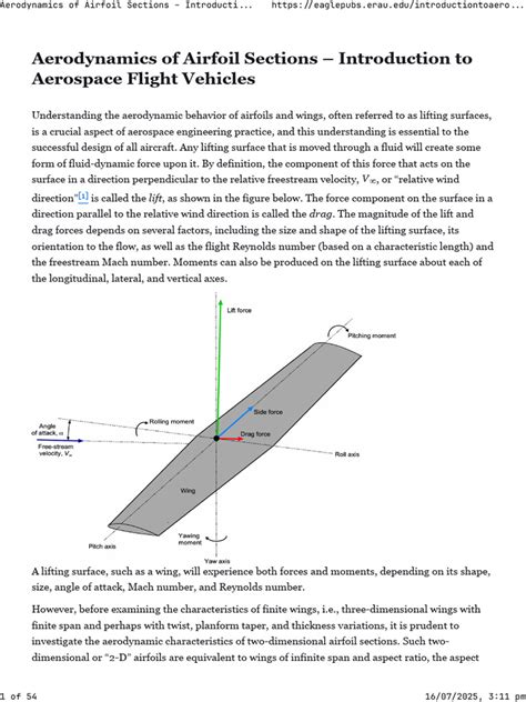 Aerodynamics Of Airfoil Sections Introduction To Aerospace Flight Vehicles Aerodynamics Of Airfoil Sections Introduction To Aerospace Flight Vehicles