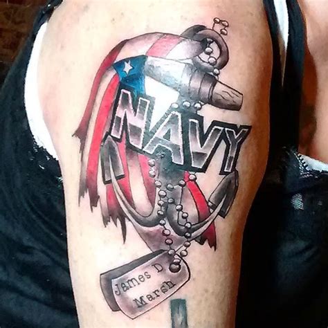 American Flag Navy Tattoos
