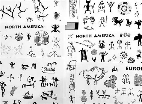 Ancient Rock Art Original Tribal Tattoo Designs Unique Flash Set 8 Big Classic Size Sheets