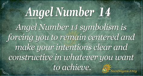 Angel Number 14 Meaning