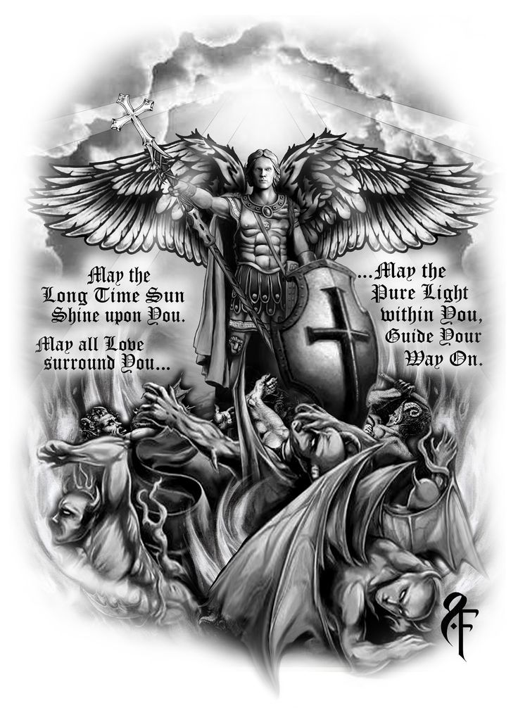 Archangel Michael Tattoo Design
