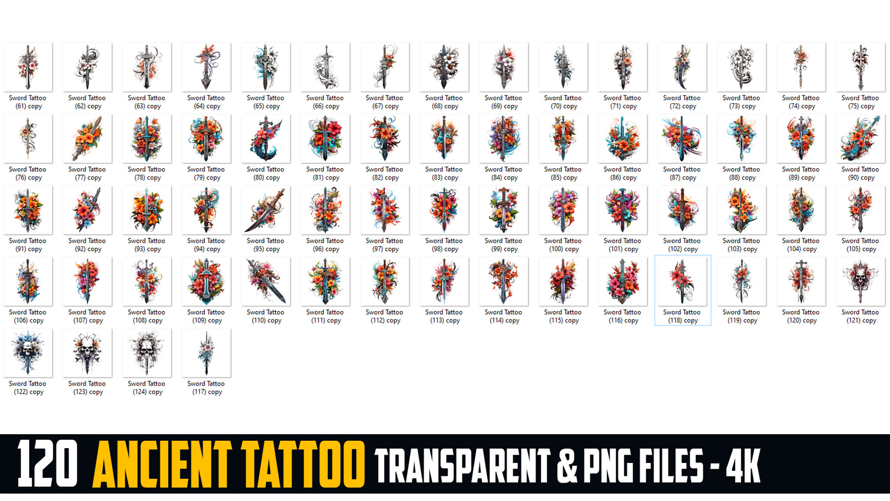 Artstation 120 Ancient Tattoo Png Transparent Files 4K High Quality Brushes