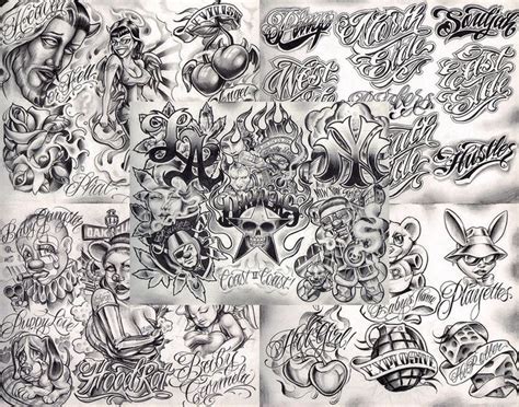 Boog From The Streets With Love Gangsta Style Tattoo Flash 10 Sheet Set Boog From The Streets With Love Gangsta Style Tattoo Flash 10 Sheet Set