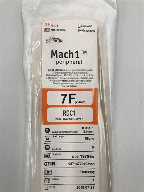 Boston Scientific 19696 Mach 1 Rdc1 Renal Double Curve 1 Guide Cath Imedicsales Boston Scientific 19696 Mach 1 Rdc1 Renal Double Curve 1 Guide Cath Imedicsales
