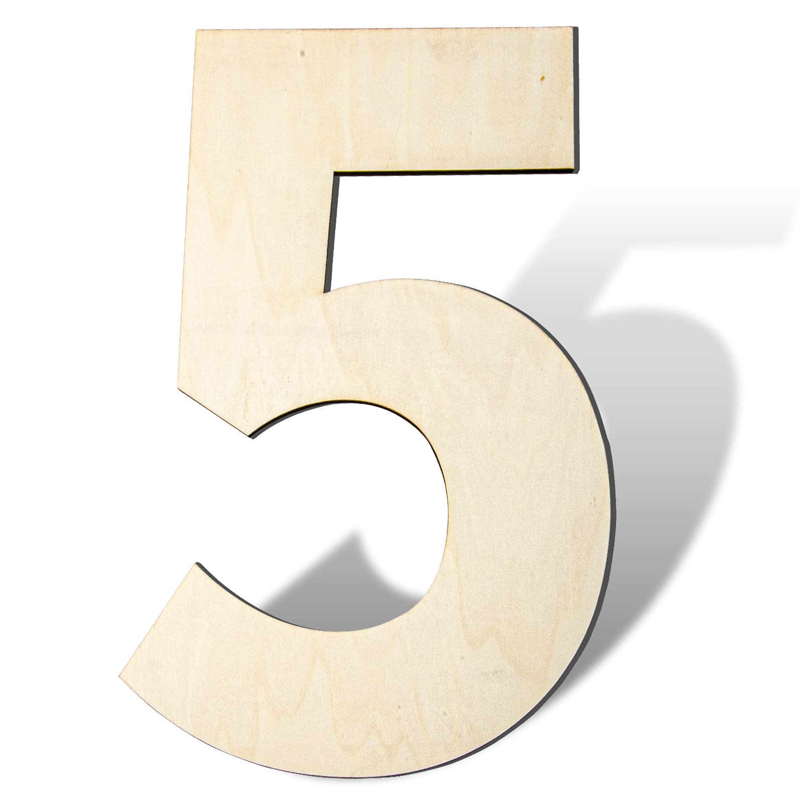 Buy Gdgdsy 17 Inch Blank Wood Number 5 Unfinished Wooden Number Sign