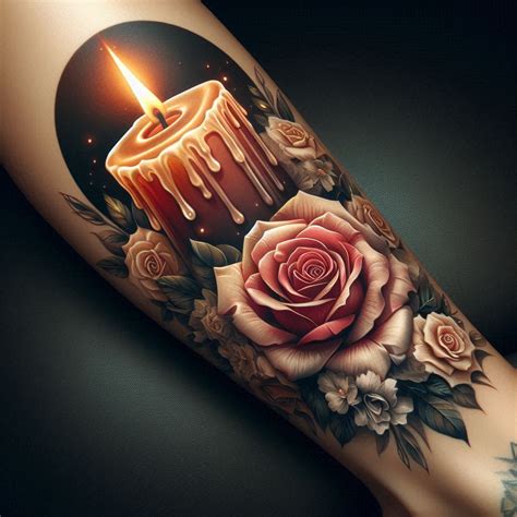 Candle Tattoos Symbolizing Light Hope And Transformation Tattoo