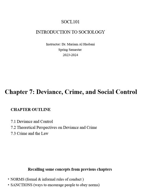 Chapter 7 Deviance Crime And Social Control Introduction To Sociology 1St Canadian Edition