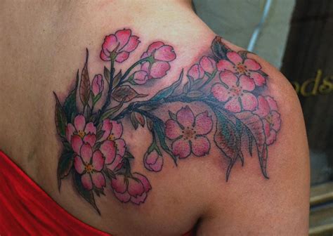 Cherry Blossoms On Shoulder By Diego Tattoonow Cherry Blossoms On Shoulder By Diego Tattoonow