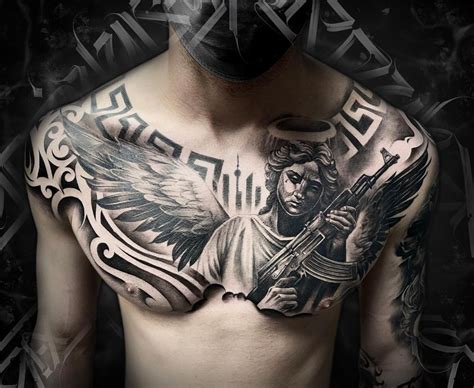 Chest Tattoo Angel