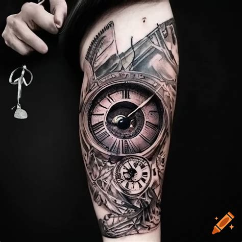 Clock Eye Tattoo Design Created On Craiyon Clock Eye Tattoo Design Created On Craiyon