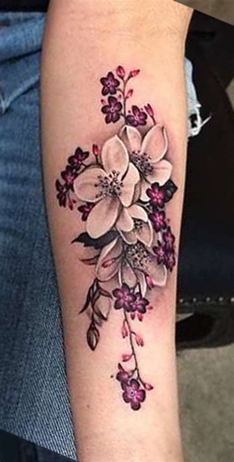 Colorful Tropical Flower Forearm Tattoo Ideas For Women Traditional Colorful Tropical Flower Forearm Tattoo Ideas For Women Traditional