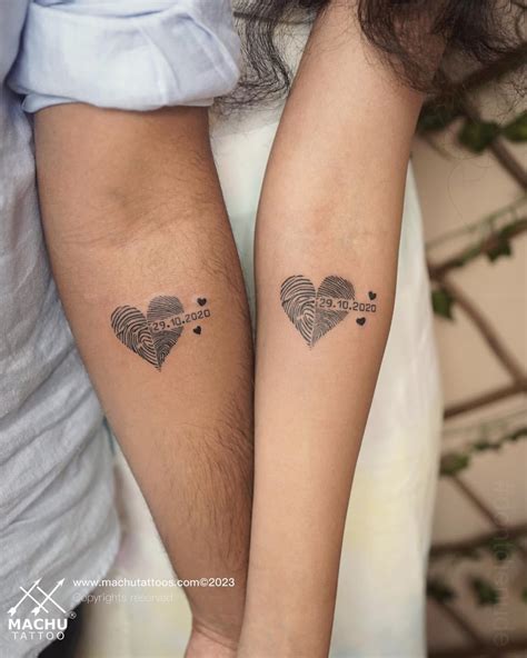 Like Twin Fingerprints: Couple Matching Tattoos That Tell A Story