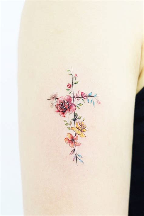 Cross With Flowers Tattoo: Budgeting The Cost Of Floral Ink