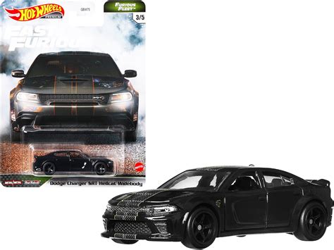 Dodge Charger Srt Hellcat Widebody Dark Gray With Stripes Fast Furious Series Diecast Model Car By Hot Wheels
