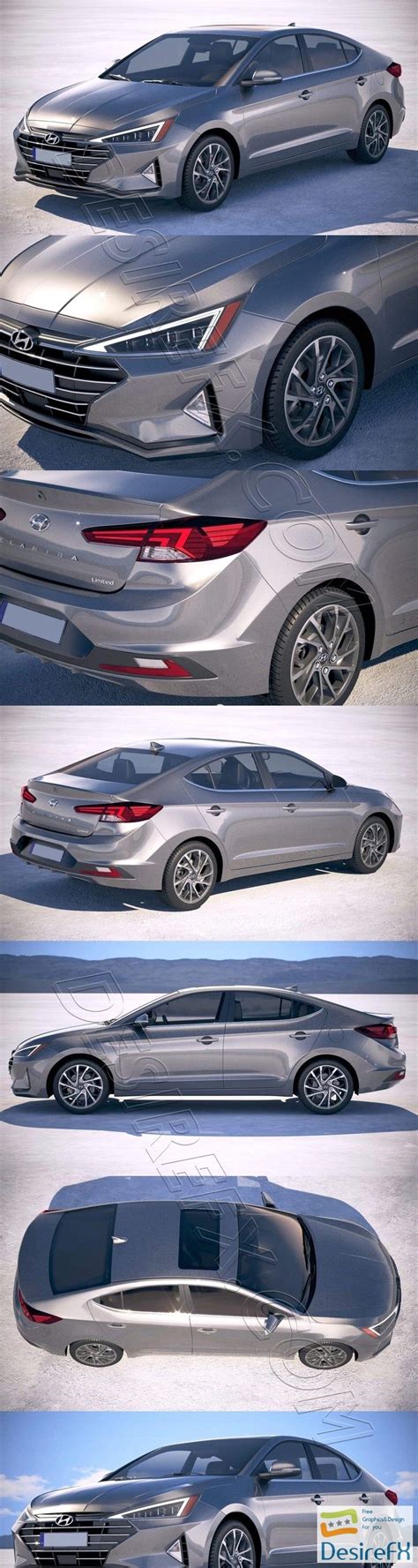Download Hyundai Elantra 2019 3D Model Desirefx Com