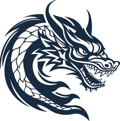 Dragon Head Tribal Tattoo Tribal Dragon Head Logo Free Transparent