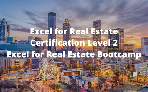 Excel For Real Estate Certification Level 2 Bootcamp Real Estate Finance Refm Courses Excel For Real Estate Certification Level 2 Bootcamp Real Estate Finance Refm Courses