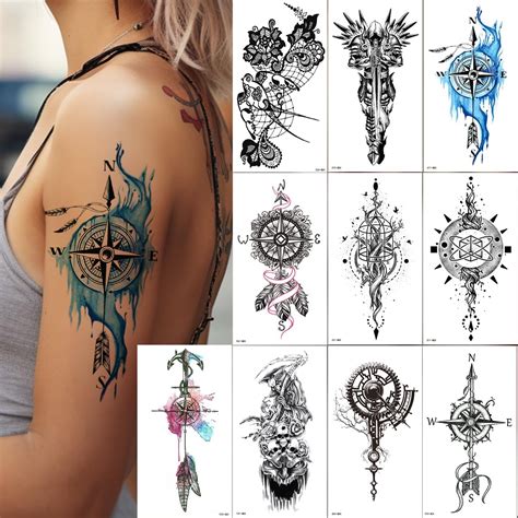 Feather Arrow Sleeve Pack Temporary Tattoo Sleeve Fake Tattoos Artwear Tattoo Feather Arrow Sleeve Pack Temporary Tattoo Sleeve Fake Tattoos Artwear Tattoo