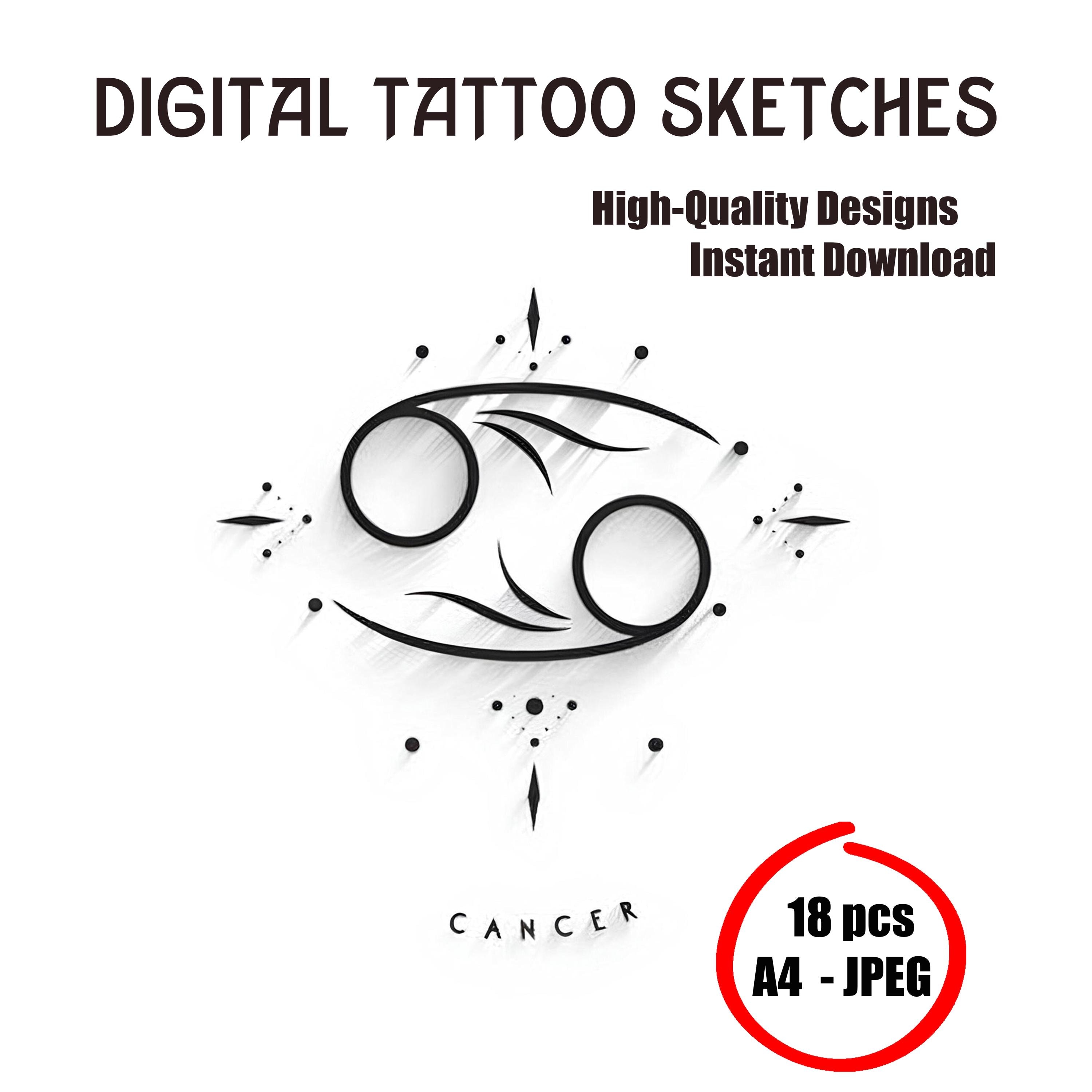 Feminine Cancer Zodiac Tattoo 60 Photos Astrologytoyou Com