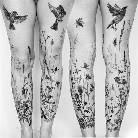 Flower Leg Tattoos Designs Printable Calendars At A Glance