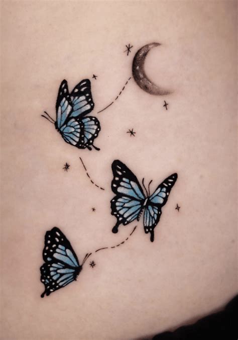 Flying Butterfly Tattoo