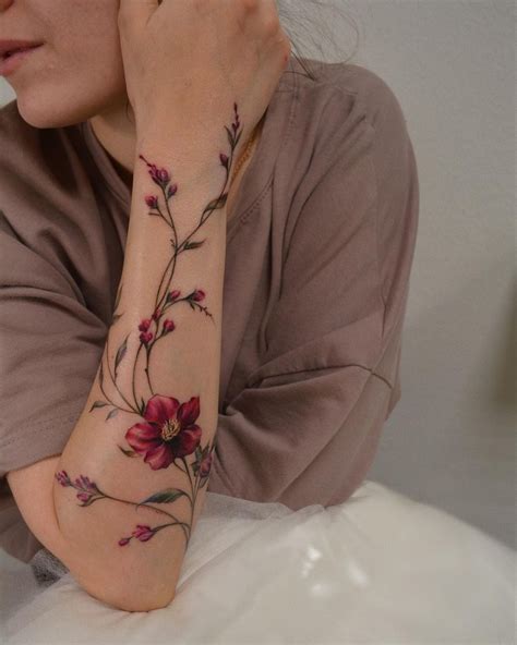 Forearm Flower Tattoo By Yershova Anna Tatt Tattoos For Women