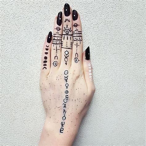 Forest Witch Hand Tattoos For Women Finger Tattoos Hand Tattoos