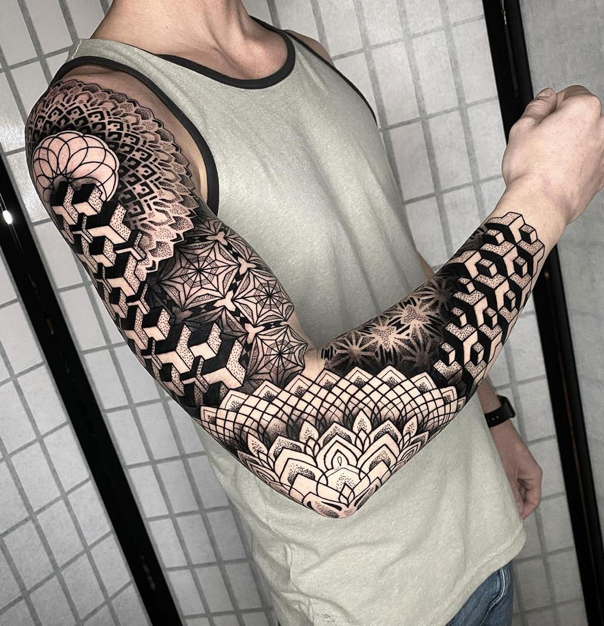 Geometric Tattoo Sleeve