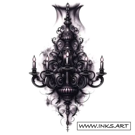 Gothic Chandelier Tattoo Design Gothic Chandelier Tattoo Design