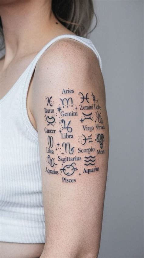 Greek Tattoo Astrology And Zodiac Sign Tattoos