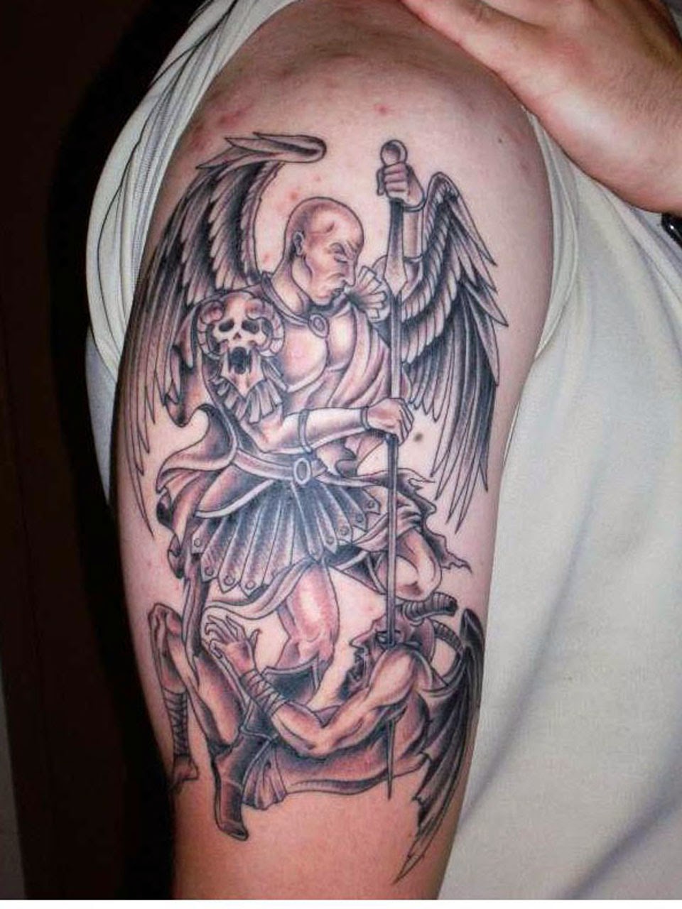 Guardian Angel Sleeve Tattoo Guardian Angel Sleeve Tattoo
