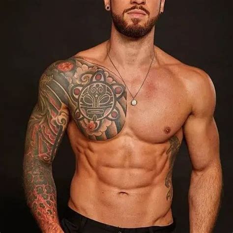 Half Chest Tattoos For Men Half Chest Tattoos For Men