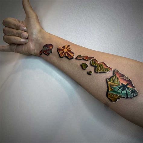 Hawaiian Island Tattoos