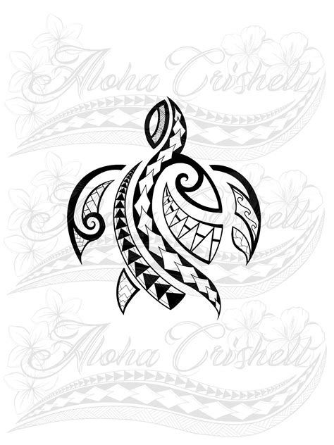 Hawaiian Sea Turtle Tribal Tattoo Hawaiian Sea Turtle Tribal Tattoo