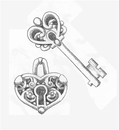 Heart Lock And Key Tattoo Drawings Vanvati Heart Lock And Key Easy